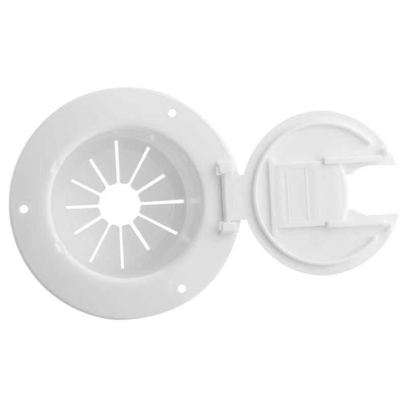 Halotronics RV 5-inch Round Electric Cable Hatch for 30 and 50 Amp Cords (White) - Image 5